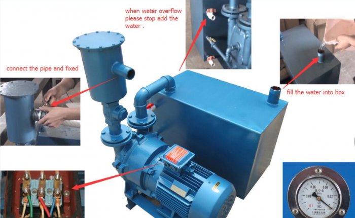 How to install vacuum pump (water cooling type)?